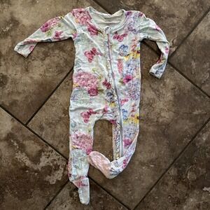 Posh Peanut Baby Girls 18-24 Months Floral Butterfly Sleeper Pajamas Ruffle Bum